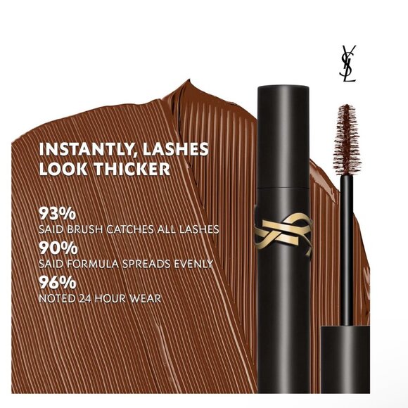 YSL YVES SAINT LAURENT LASH CLASH #02 BROWN 8ML .27fl oz EXTREME VOLUME MASCARA - Picture 3 of 5